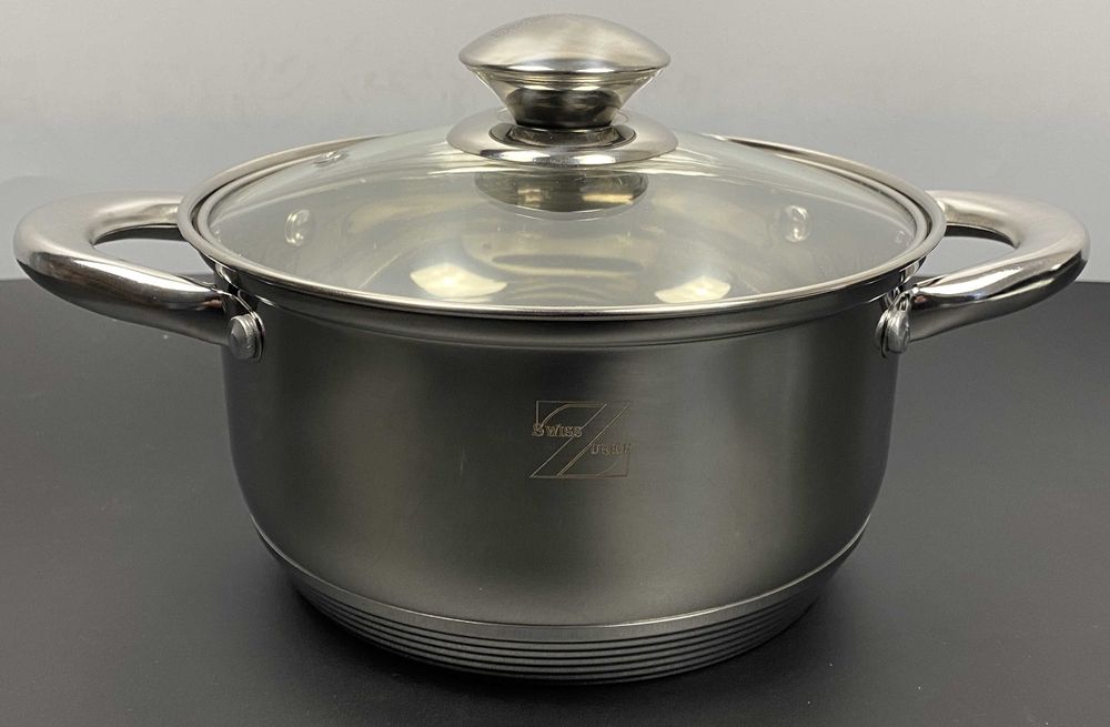 Recipient inox 3.5 litri cu capac de sticla pentru uz zilnic