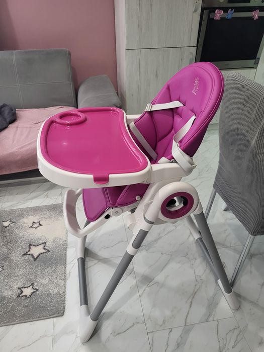 Бебешко столче за хранене Crocodile , розов