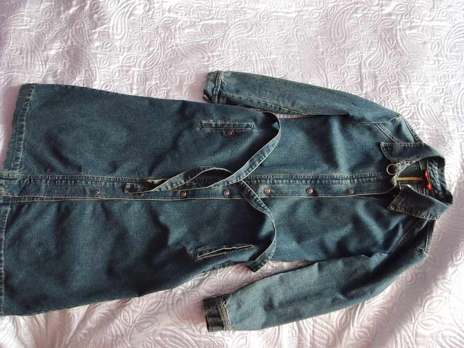 Тренчкот-плащ джинсовый