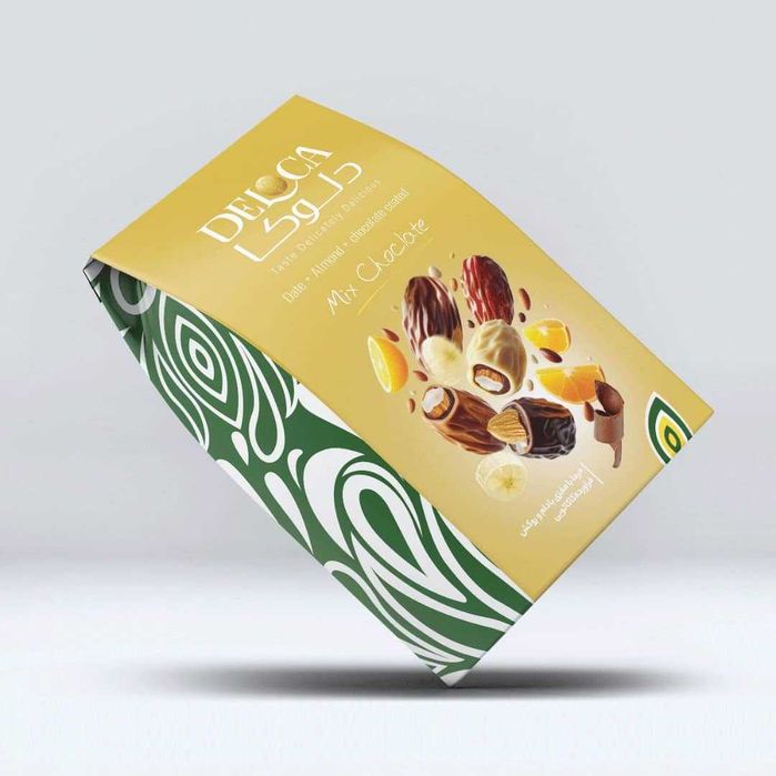 Шоколадные финики с миндалем. 250 г/ бренд DELOCA