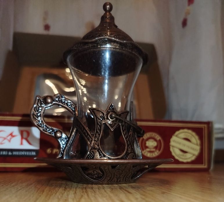 Set cești ceai turcesc (6 pahare)