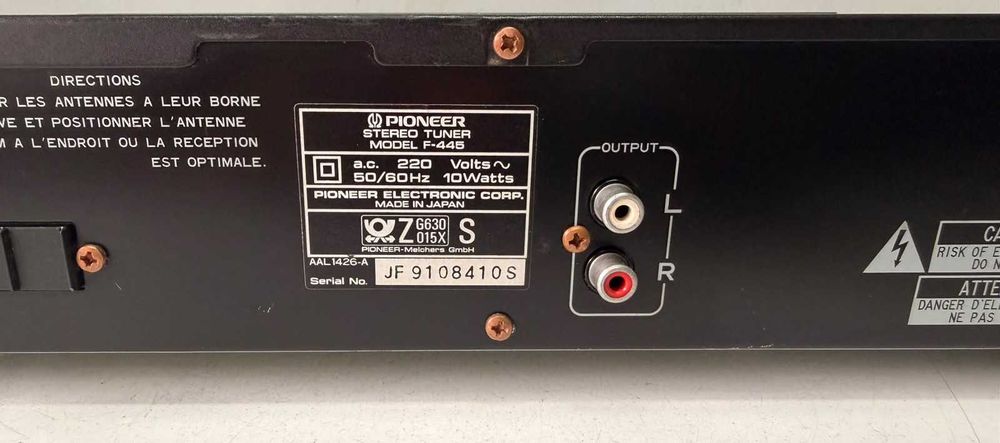 Pioneer F-445 – Tuner Radio Digital  – Made in Japan pt Amplificator A 229