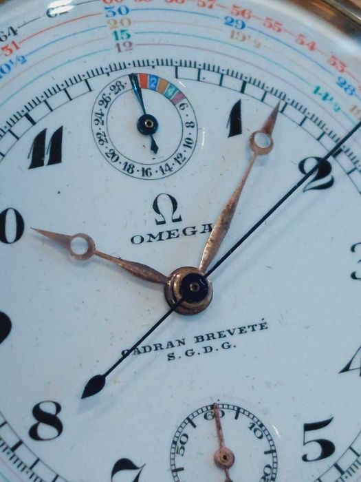 Джобен часовник Омега хронограф  18к.Omega watch chrono-tachymetre 18к