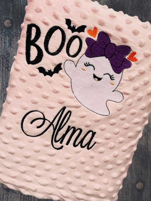 Patura brodata personalizata pentru copii de Halloween