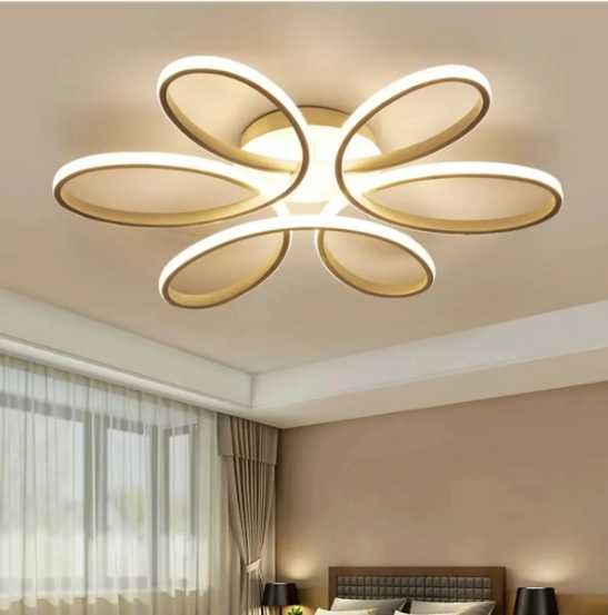 Елегантен таванен LED 65W -ЗЛАТИСТ КОРПУС