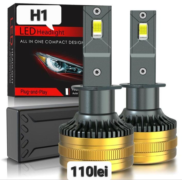 Becuri LED H1 Canbus 12V-24V 60000LM set 2buc