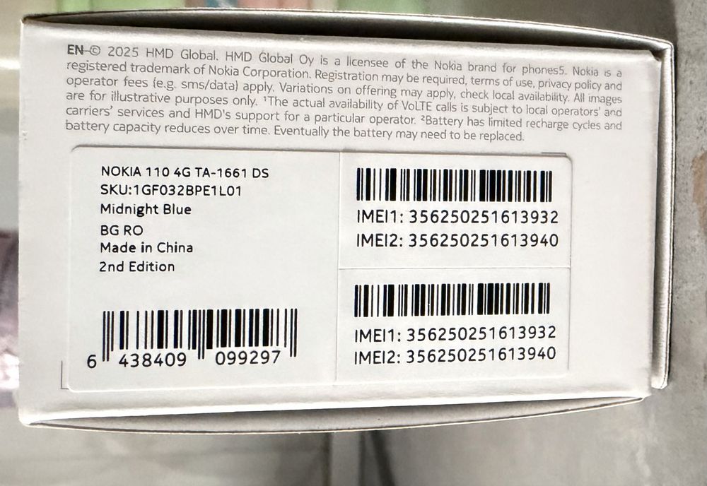 Telefon mobil Nokia 110 Dual Sim 4G Midnight Blue