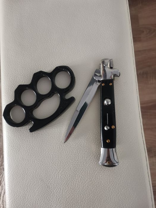 Set Pumnal Box + Briceag Italian Pescuit Vanatoare 24cm