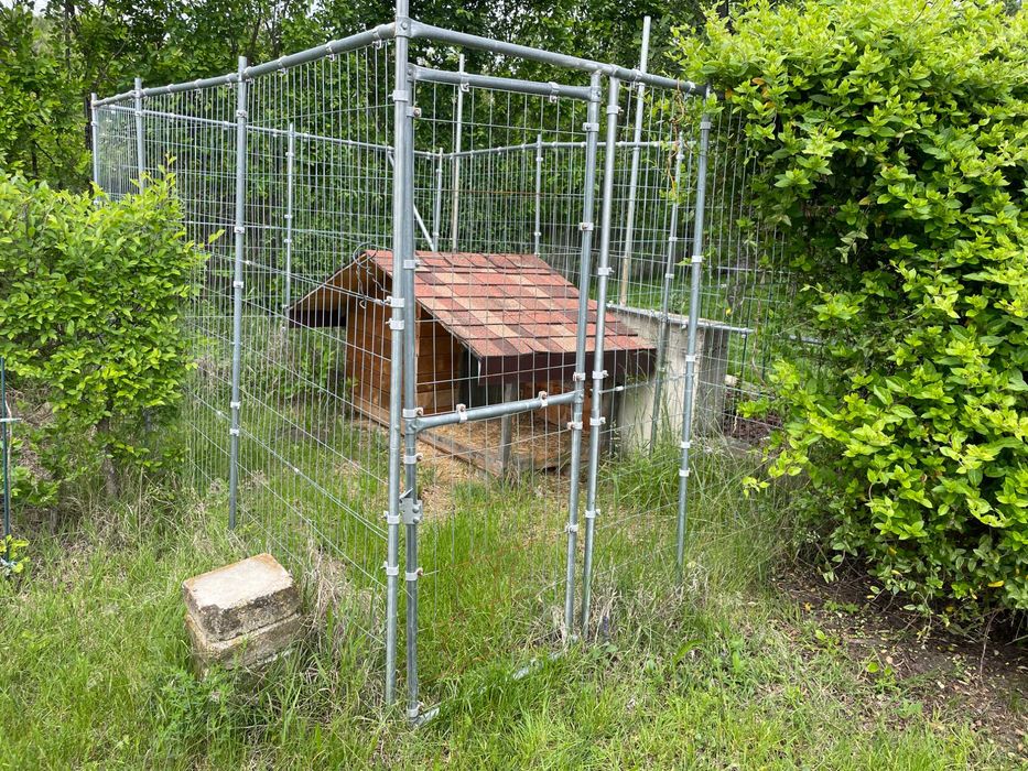 Padoc / tarc caini / gaini de exterior, otel galvanizat