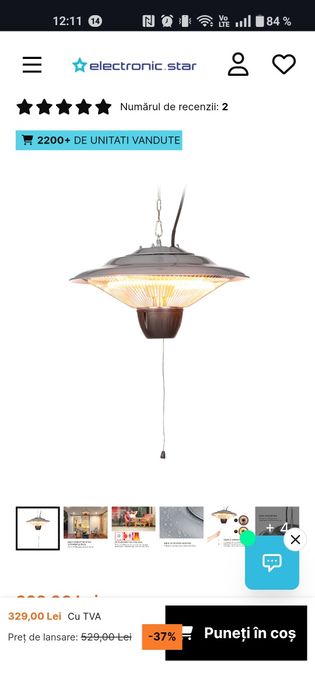 Încălzitoare de terasă 270 /buc