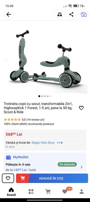 Trotineta Scoot and Ride