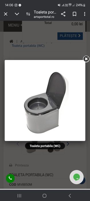 Vand toaleta portabila.(nou nouta)