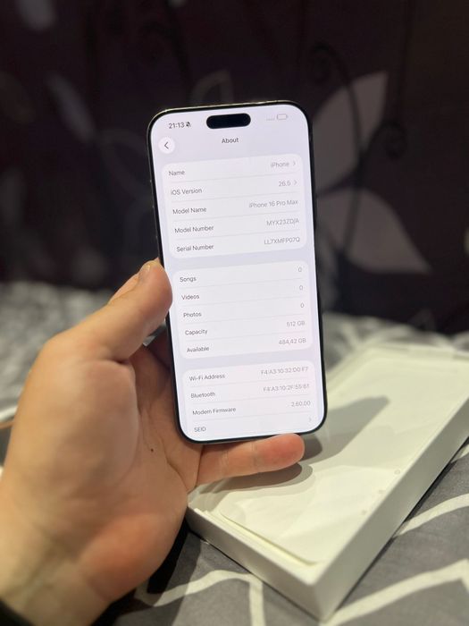 iPhone 16 Pro Max 512GB 96% baterie