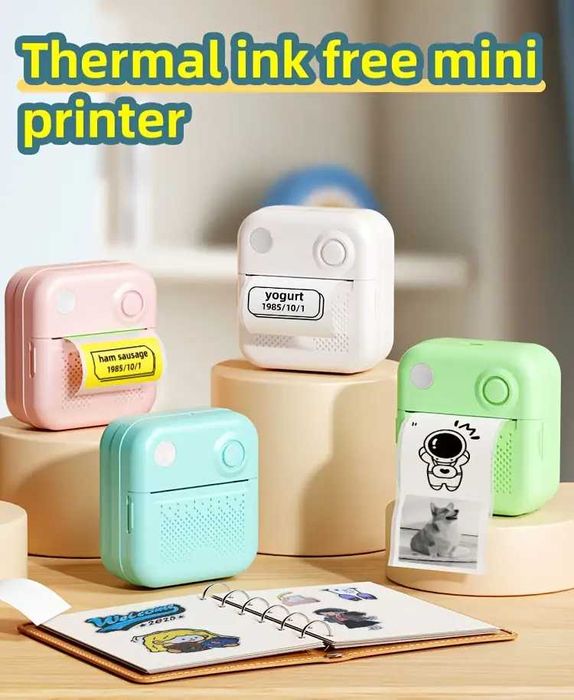 Мини термопринтер за деца с Bluetooth различни цветове