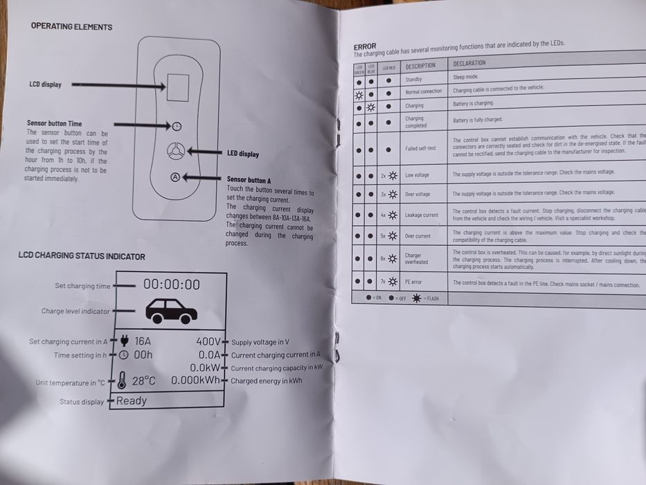 Încărcător auto EV typ 2 , 3KW automat și programabil 220V