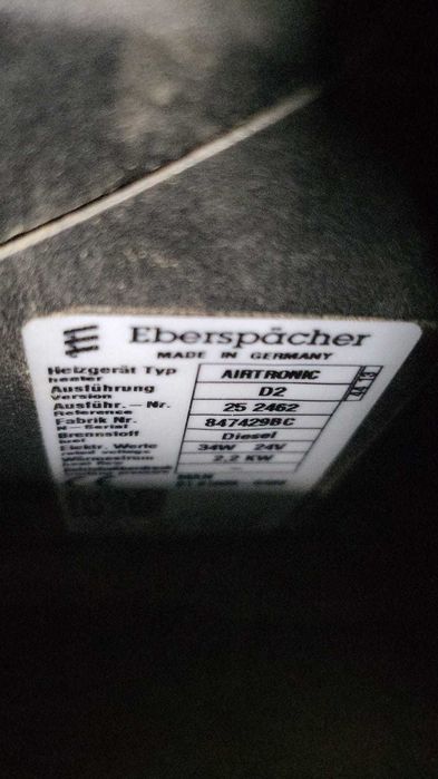 Webasto man 2014,diesel,34W,21V