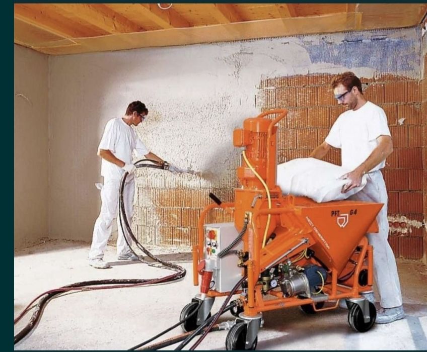 механизараванная  штукатурка