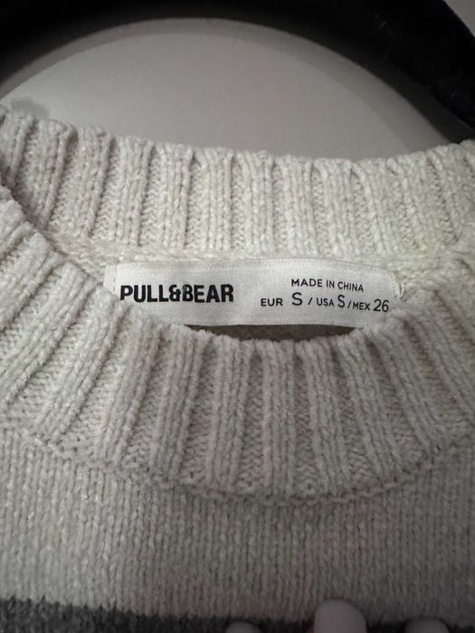 Дамски раиран пуловер Pull&Bear - размер S