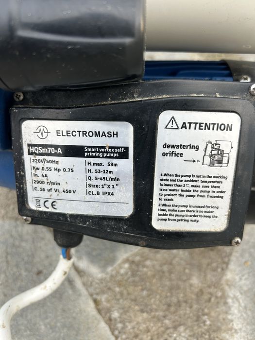 Помпа за чиста вода като нова