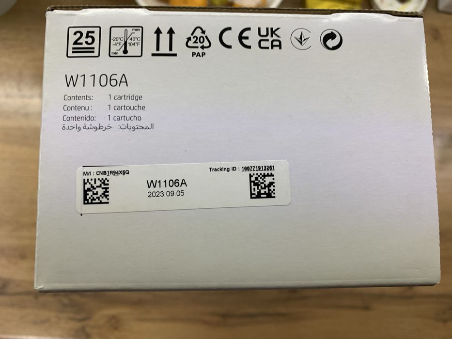 Оригинальный картридж для принтера HP 106a