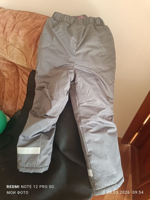 Штаны серые зимние рост 122