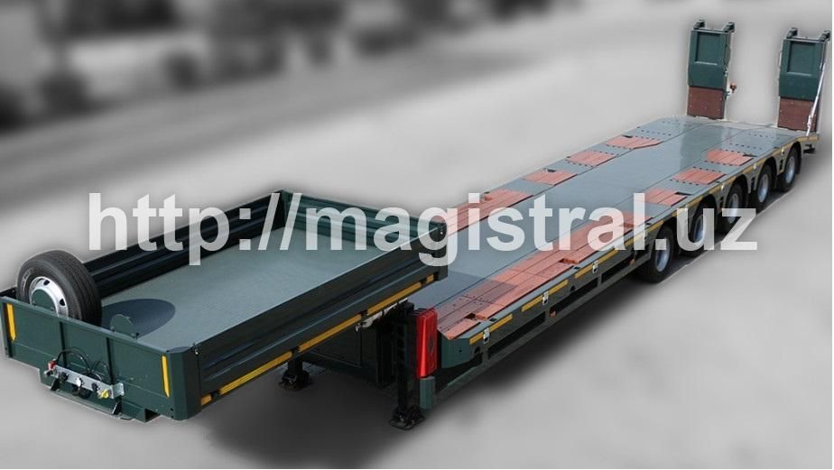 Полуприцеп тяжеловоз низкорамный UzAutoTrailer - 53 т