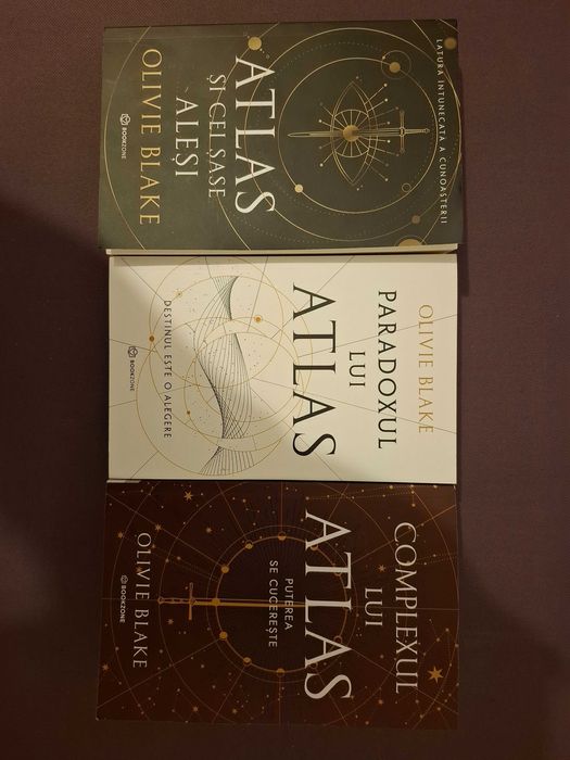 Trilogia COMPLETĂ The Atlas – Olivie Blake stare FOARTE BUNĂ!