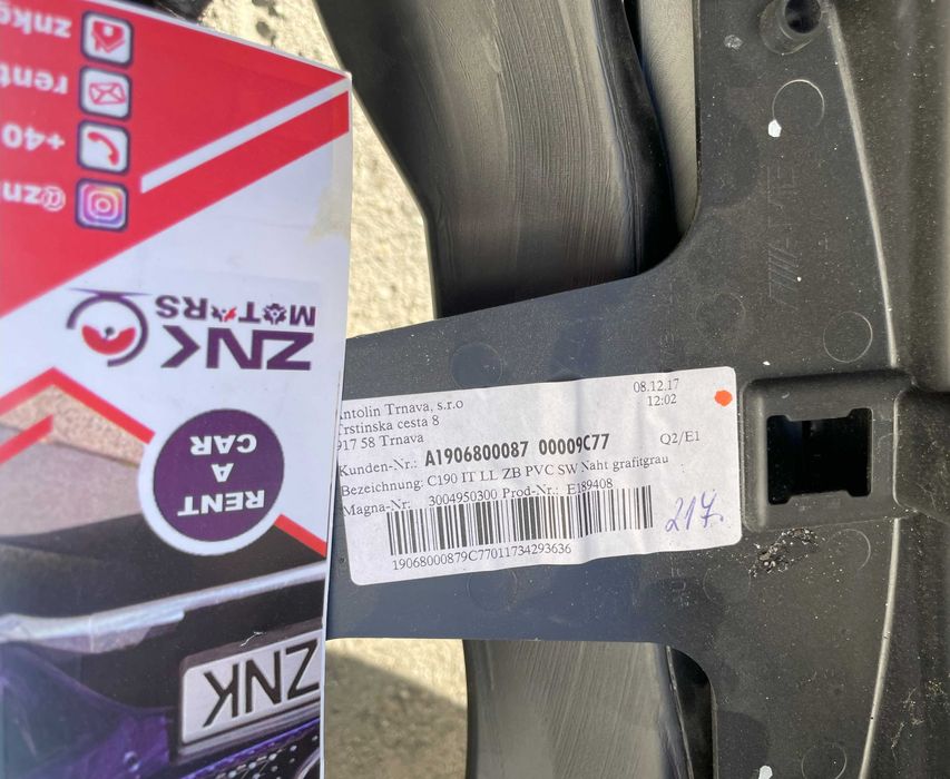 Mercedes Benz AMG GT R190 - kit airbag - plansa de bord - modul SRS