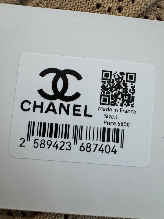 Chanel-Автентична дамска чисто нова тениска/претиво Л размер