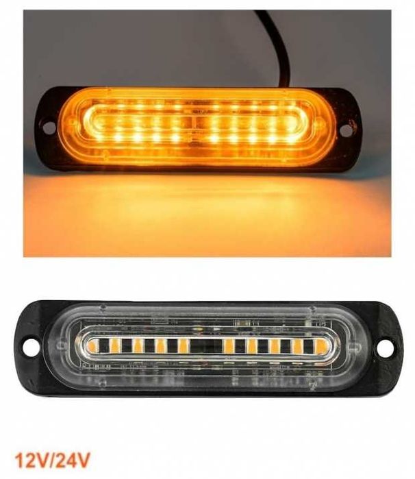 Лед led аварийна лампа за пътна помощ, жълта блиц светлина, мигаща