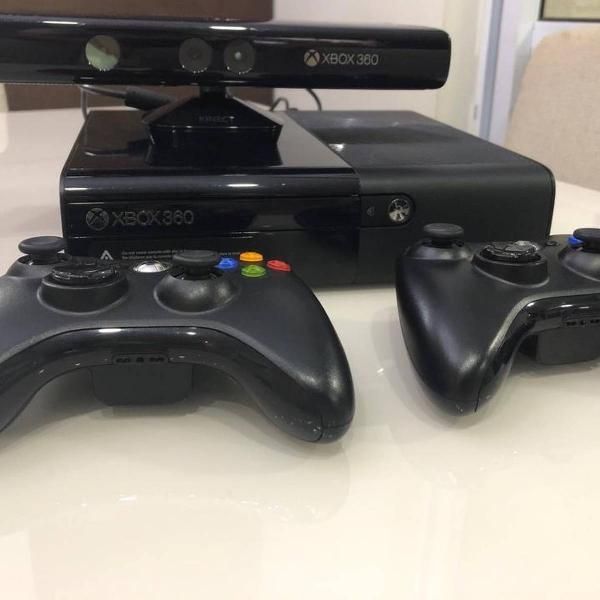 Xbox 360 e прошитый 4 геймпада + kinect