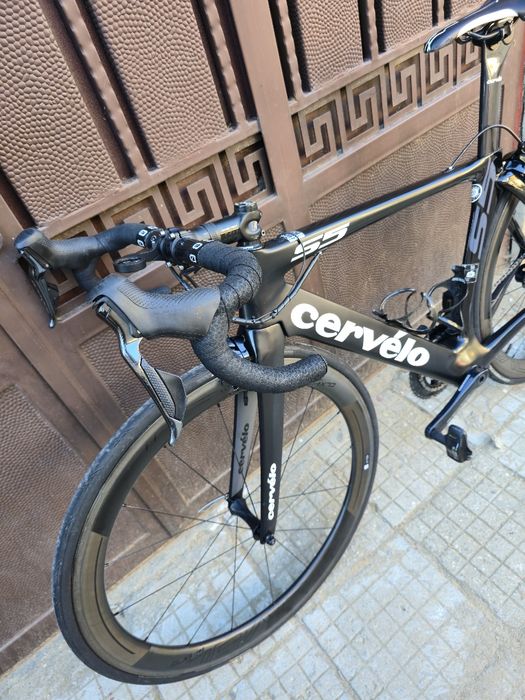 Карбонов Cervelo S5 Шосеен велосипед Dura-ace Електронен Монтаж S  размер 2x11  Перфектен
