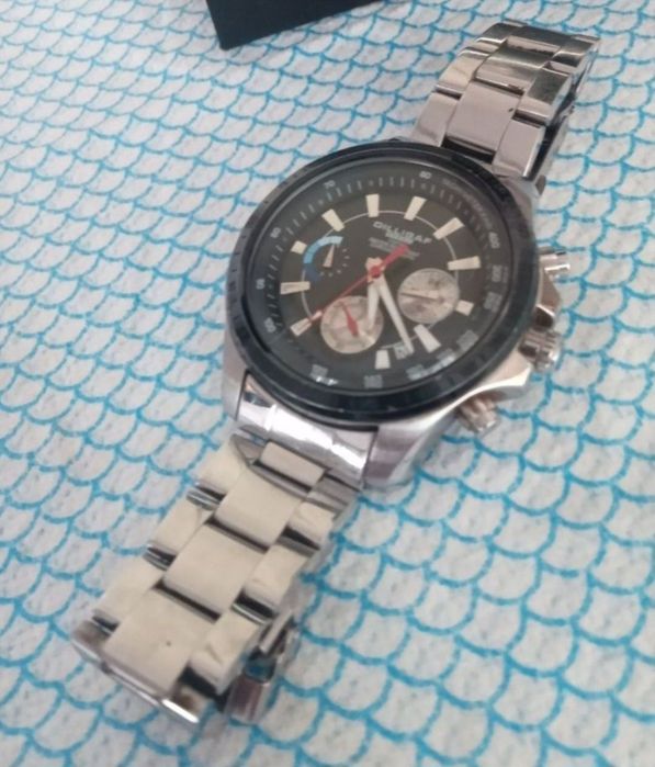 Ceas Barbat Dilligaf Steel DS7 / Chronograph / Tahimetru / stare buna