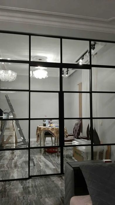 Звоните Межкомнатные Раздвижные Лофт Стеклянные Перегородки Душ Кабины
