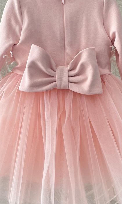 Contrast Детска официална рокля с тюл за момиче в розово