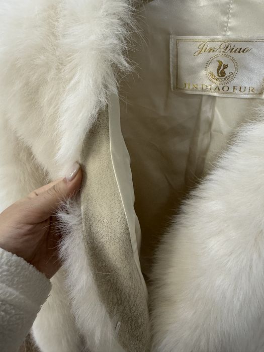 Белоснежная эко шубка