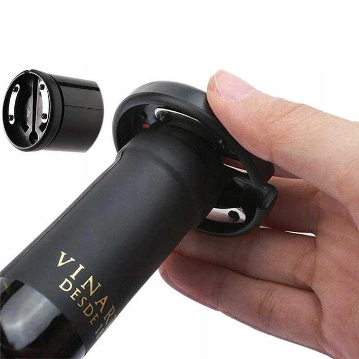 Комплект 4 в 1 електрически тирбушон за вино, нож, тапа, накрайник