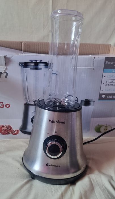 Blender + Smoothie 2 Go Rohnson R539, 450W, cana sticla 1L,