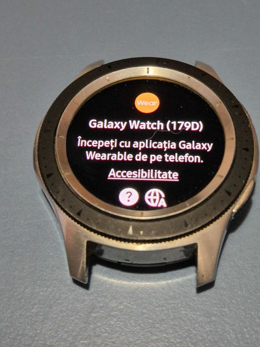 Galaxy Watch Samsung 46mm, Silver, bratara metalica deosebita