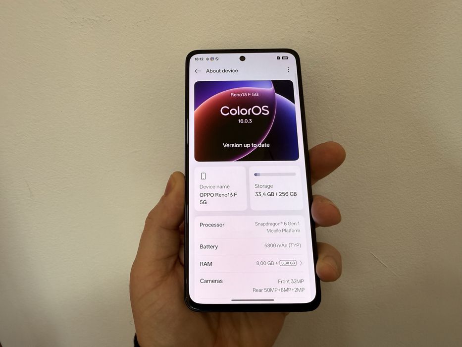 Oppo Reno 13F 5g, 256GB, 8GB RAM, Blue, dual sim