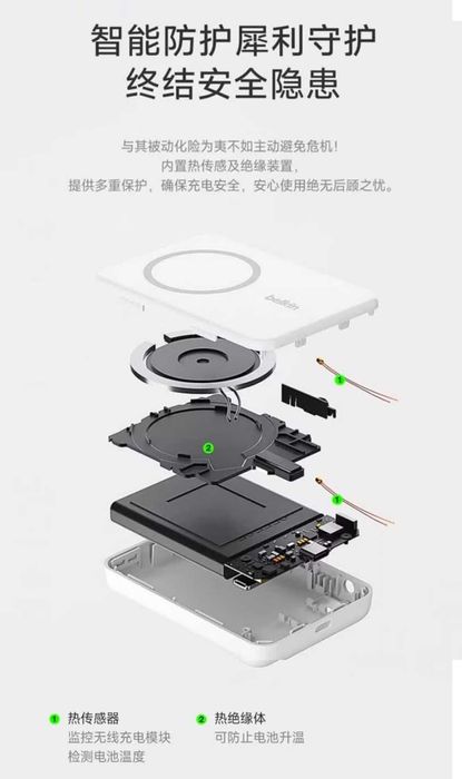 Belkin Qi2 Magnetic PD20W Power Bank 5000mAh MagSafe for iPhone 16 17