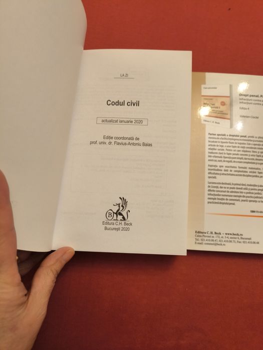 Pachet Cod Civil+ Cod Penal- ediție 2020 - pt studenți Drept