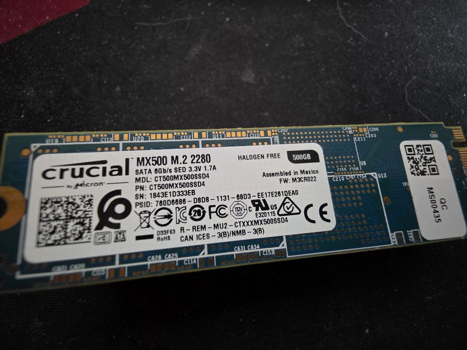 SSD Crucial MX500 500gb  M2 Sata