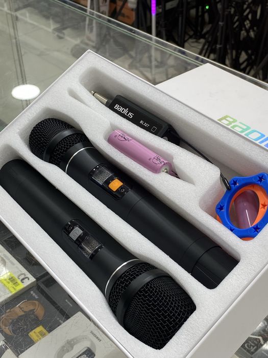 Караоке микрофон беспроводной 2 шт