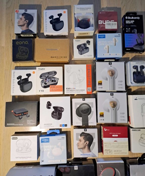 Lot 40 Caști Wireless Bluetooth: Anker, SoundPeats, Muzili, Echo Buds