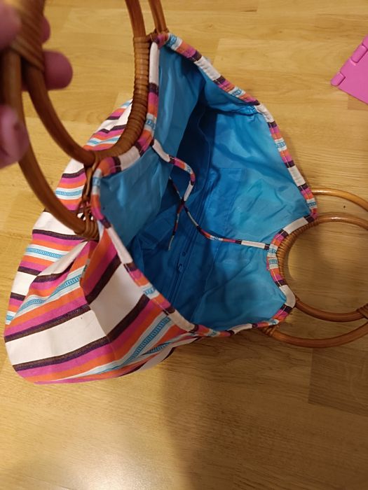 Geanta cu mânere lemn