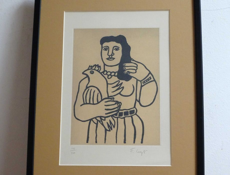 Tablou Fernand LÉGER, ‘Woman with Parrot’ | Piesa RARA deosebita