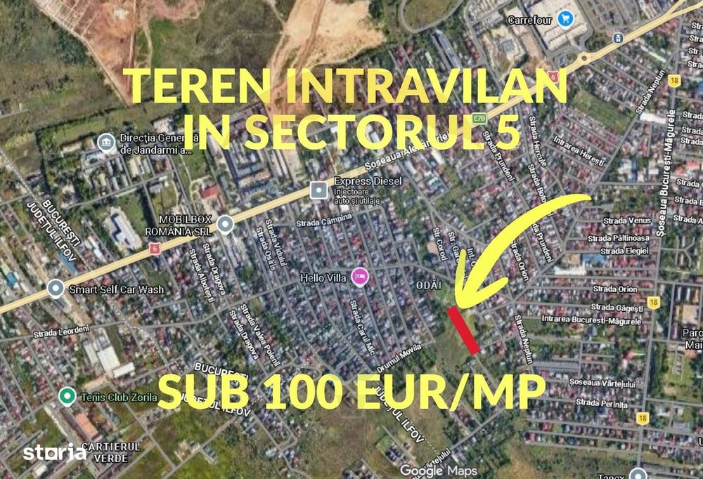 Teren 2.819 mp in Sectorul 5, sub 100 EUR/mp, dezvoltare rezidențială