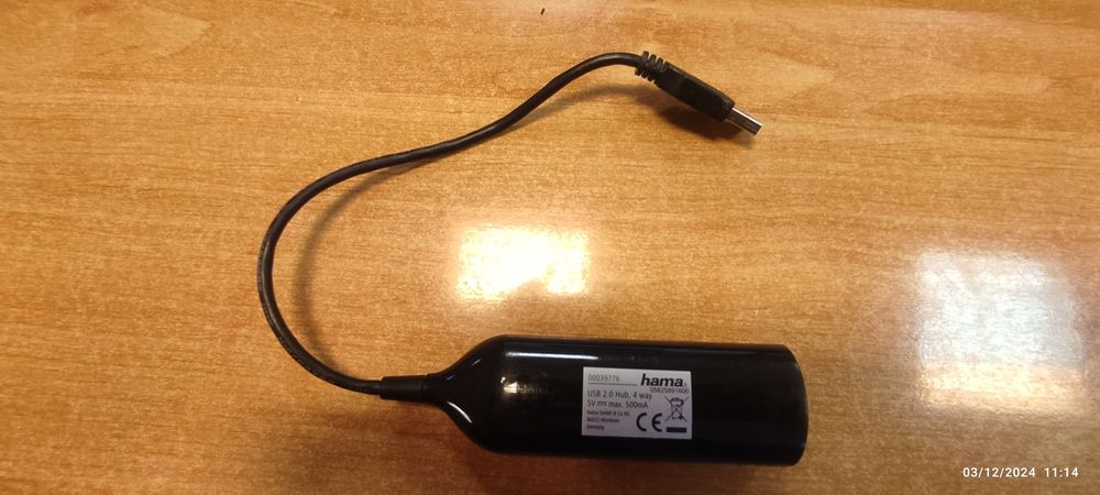 Hub USB Hama 00039776 negru