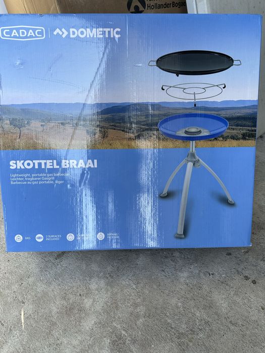 Тефлонова плоча котлон барбекю на газ за къмпинг